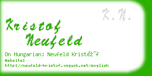 kristof neufeld business card